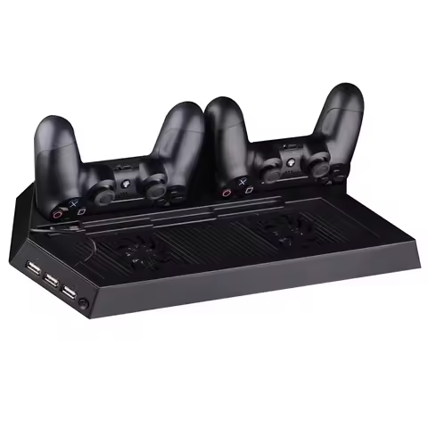For PS4 Vertical Cooling Station Stand Dual Controller Charger Station Dock Fast Controller Charger 