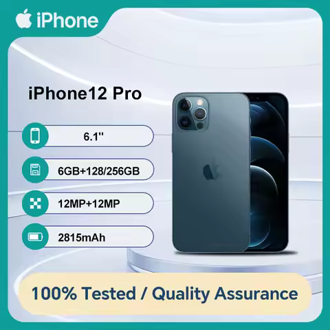 Unlocked Original Apple iPhone 12 Pro 128/256GB ROM 6GB RAM IOS A14 Bionic Hexa Core 6.1'' Dual 12MP