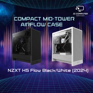 NZXT H5 Flow Black White 2024 PC Desktop Computer Case Chassis
