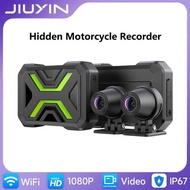 JIUYIN Dl 1080P DVR Waterproof Action Camera Recorder Front & Rearview Motorcycle Dash Cam WiFi Smar