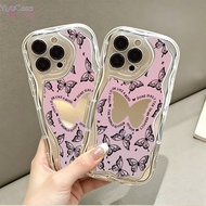 Butterfly Mirror Cream Phone Case iphone 17 iphone 17PRO iphone 17 Pro Max iphone 17 Air iphone 16 P