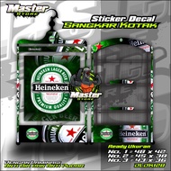 Sticker Decal Motif Bir HEINEKEN Variasi Sangkar Kacer Dll Sangkar Kotak Gepeng Dll Custom Desain Keren BIsa Request Desain Bahan Premium Full Laminasi - Sticker Decal variasi Sangkar Kandang Burung Murah Berkualitas