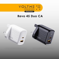 VOLTME Revo 45 Duo CA | PD45W | USB-C & USB-A Ports | UK Plug | GaN Charger