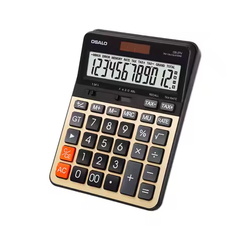3TV Office Desktop Calculator Tax Rate Calculation 12 Bit Large Screen Accounting Solar Computer Cal