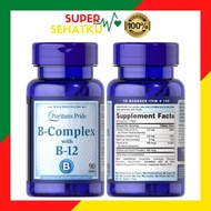 Puritan Pride Vitamin B Complex and Vitamin B 12 90 Tablets b12