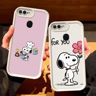 White Casing for OPPO F5 A12 A5 A3S A1K A12s F9 A7 F7 A5S A11K A12E Pro S127 Snoopy
