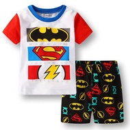 [SG SELLER] Kids superhero tshirt set pyjamas doraemon poke ironman batman spiderman superman hulk pokemon dinosaur
