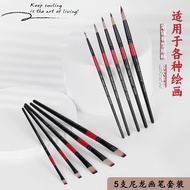 Oil paint brush5Watercolor, gouache, acrylic paint, art student brush set for painting diy Sketching
