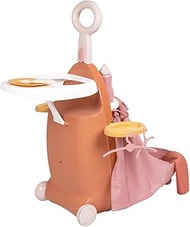 Smoby - Baby Nurse Doll Care Trolley - 3-in-1 Suitcase, Bed, High Chair - 6 Accessories - For Dolls