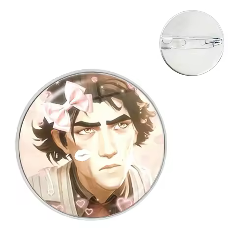 Anime Coquette Arcane Viktor Jix Sevika Pin Creative Glass Dome Brooches Shirt Lapel Bag Cute Badge 
