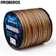 PROBERO 4&8 Braids Fishing Line 300-500-1000M Camouflage Green Multifilament Weaves Line 10LB-100LB 