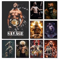 UFC K-Hamzat Chimaev Wrestler Poster Art Mural Home Kids Room Wall Decoration Canvas Print