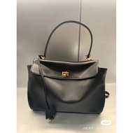 New Style Balenciaga Rodeo Handbag​​Rodeo Black Silver Handbag, Soft Glossy Cowhide+Silver Metal Acc