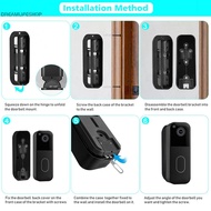 Robust Adjustable Mount for Blink Doorbell Camera with Weatherproof Construction