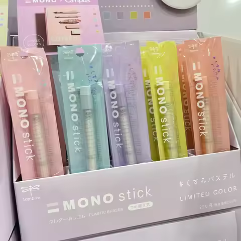 Tombow Mono Stick Eraser Sketching Highlighting Mechanical Refillable Pen Shape Push Type Rubber Pre