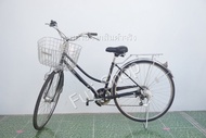 จักรยานแม่บ้านญี่ปุ่น - ล้อ 27 นิ้ว - มีเกียร์ - ยางตัน - สีดำ [จักรยานมือสอง]