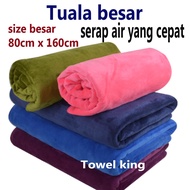 TOWEL TUALA MANDI BESAR 100% SERAP AIR EXTRA LARGE PALING SERAP  MICROFIBER 80CM x 160CM