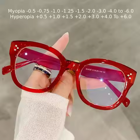 Feminine Optical Oversize Square Glasses Prescription Spectacles Myopia -0.5 To -6.0 , Men Eyeglasse