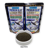 Akari Premium Blue Louhan Pro Saiz 1mm (mini)(Pellet for louhan, channa &amp; any predator fish)(Isian 100 gram per pack)