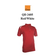 SUNBEAR.com.my Oren Sport QD3405 Red/White Quick Dry Polo Dri Fit Cotton Microfiber Unisex