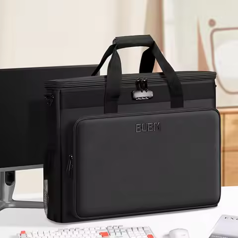 Computer Monitor Carrying Case for 25/32Inch Screen Shockproof Protective Cover with Keyboard Bags P