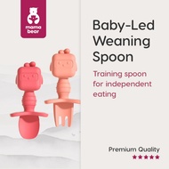 Mamabear BPA Free Baby BLW Silicone Training Spoon & Fork Set
