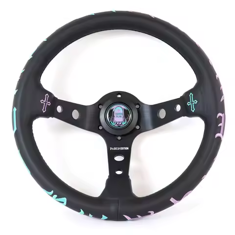 LikeWise Pablo Edition 320mm Embroidery Deep Dish Sport Steering Wheel for MOMO OMP NRG SPARCO HKB h