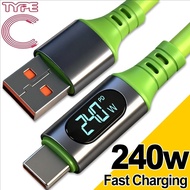 USB C Fast Charging Cable for Daily Tech | 240W Digital Display Power Monitor, 480Mbps Sync & Charge