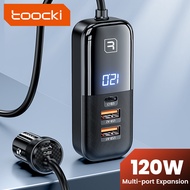 24Rfrparbxu Toocki 120W Back Seat Dual USB Fast Charging Phone Rear Type C Car Charger for Samsung C