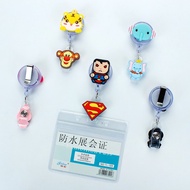 [SG SELLER] Cartoon Nurse ID Badge Reel Retractable Lanyard Card Holder Badge Clip for Work