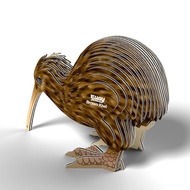 Eugy Dodoland Bird Brown Kiwi 3D Puzzle. Eco-Friendly DIY Gift for Children. Unique 3D Puzzle.