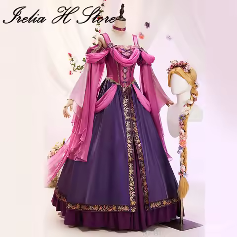 Irelia H Store Tangled Rapunzel Cosplay Costume for women Middle Ages dress halloween Cosplays Anime