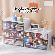 Stackable Drawer Storage Box Cute Style Large Capacity Stationery Jewelry Storage Box Make up Desk Organizers Laci Meja