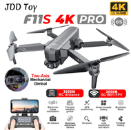 JDD F11s SJRC 4K Pro 3กม.,4K กล้องโดรน GPS 5G FHD 2แกนขายึด EIS โดรนสี่ใบพัดไร้แปรงถ่านโดรน RC