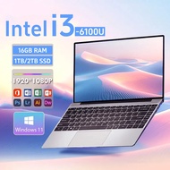 15.6/14.1-inch Intel Core i3-6100U Laptop Windows 11 Pro 16GB DDR4 1TB SSD Fingerprint Unlock Laptop