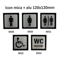 Mica + alu Icon M49 / M50 / M51 / M52 / M53 120x120mm