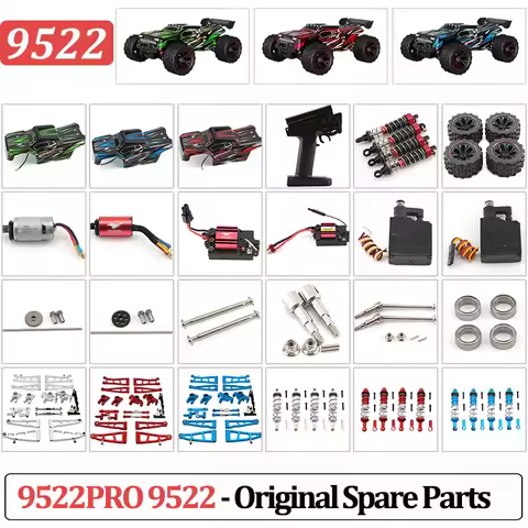 9522PRO Spare Parts Drive Shaft Servo Differential Gearbox Tire Car Body Receiver Motor Bearings Swi