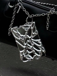 1pc, Silver, Resin, Metal Style, Modeling, Photo Card Holder, Pop, Album, Photo Protection Card Hold