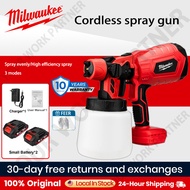 Milwaukee cordless spray gun paint electric 1000ml paint sprayer battery mesin cat rumah spray 噴漆枪