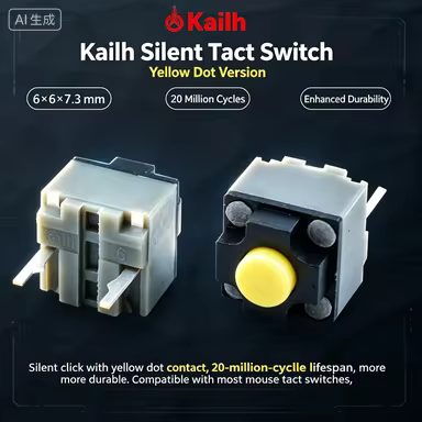 10pc Kailh Silent Micro Switch for Logitech Pebble Line Friends Mouse, Replacement Button