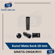 MATA Socket Eye Wrench Socket Impact Connector Length 1/ 2 Inch Deep Wall Long 19 mm 19 mm