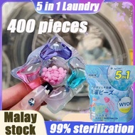 Japan Hot 5 IN 1 Laundry Capsules Fragrance & Anti-Mite 99% Antibacterial Multi-Purpose Laundry Bead