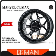 THAI ORI OASIS Wheels Sport Rim  18" 9JJ ET12 6X139.7 MARVEL CLIMAX 4X4 SAND GLOSS BLACK RED OFF ROA