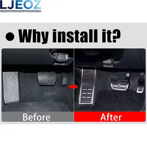 Non-Drilling Pedal Cover Pads for Audi A1 A4 A6 Q5 Gas Fuel Footrest Pedals Perfect Fit for 8X GB B6