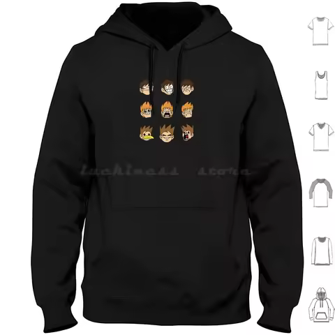Eddsworld Eddmoji Funny Hoodie Cotton Long Sleeve Eddsworld Eddsworld Eddsworld Gaming Eddsworld Fun