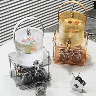 3.5L/5L Juice Jar With Handle Faucet Water Beverage Dispenser Kitchenware Cold Kettle Stand