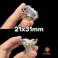 Serrated Titanium Ring Tie Size 21x31mm