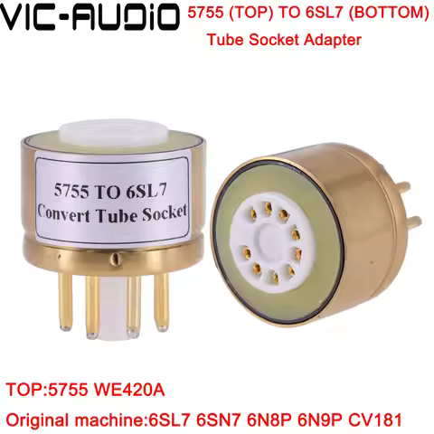1PC 9Pin TO 8Pin Tube Socket WE420A 5755 TO 6SN7 6SL7 6N8P 6N9P Tube Amplifier DIY Audio Converter A