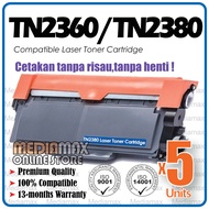 5x Compatible TN2380  DR2355 Drum Brother HL-L2320D HL-L2360DN HL-L2365DW DCP-L2540DW MFC-L2700D MFC
