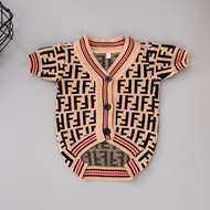 DY Loving Tide Brand Pet Clothes Luxury Logo FF Dog Sweater High Elastic Shihtzu Coat Breathable Cat